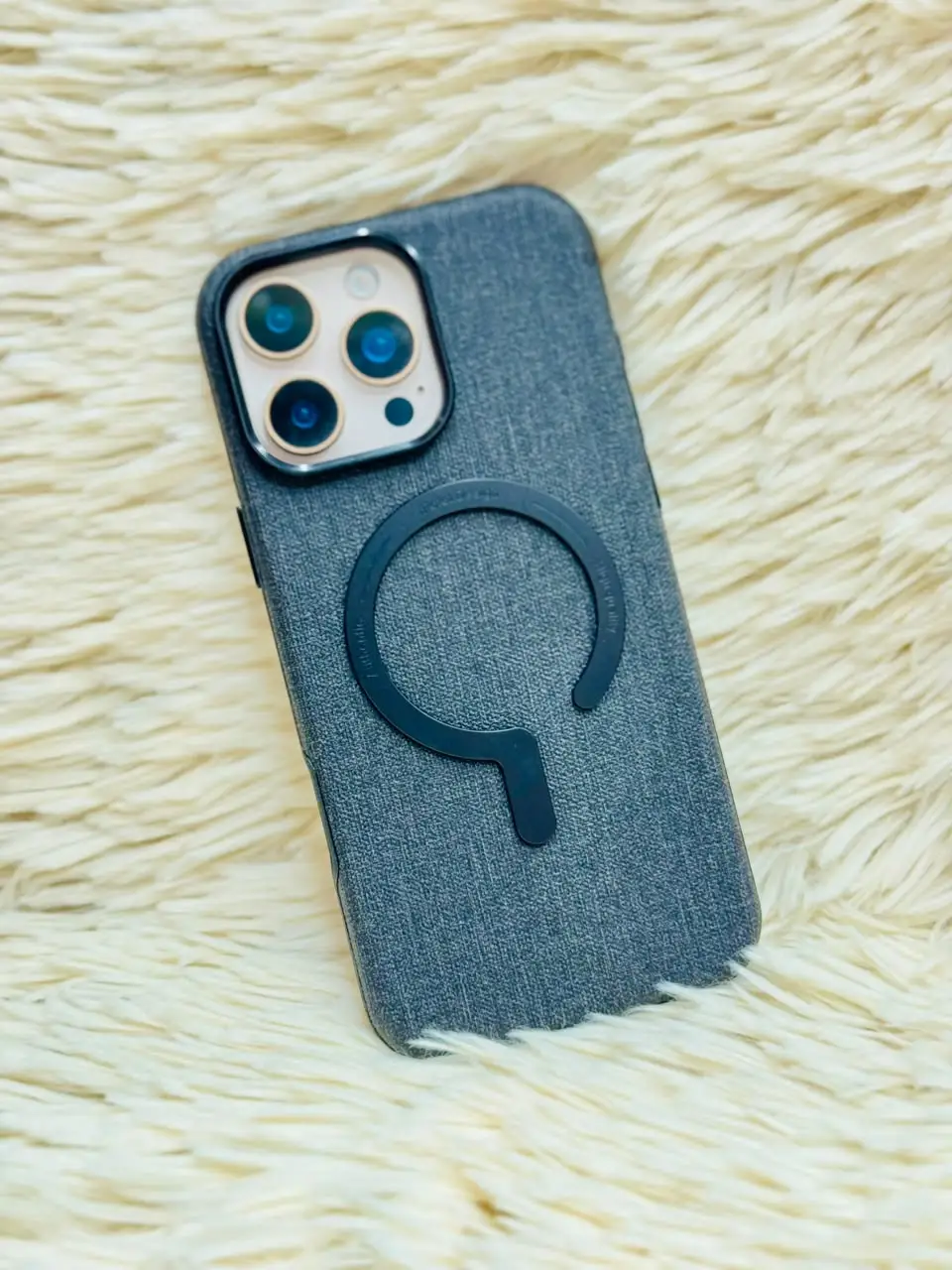 Premium Woven Fabric MagSafe Case with Metallic Camera Protection