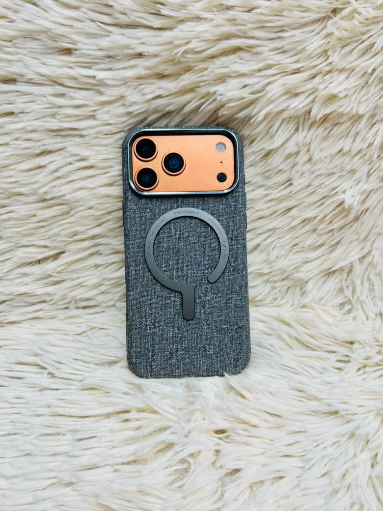 Premium Woven Fabric MagSafe Case with Metallic Camera Protection