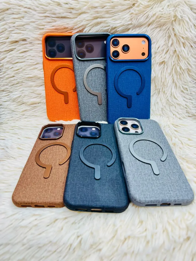Premium Woven Fabric MagSafe Case with Metallic Camera Protection
