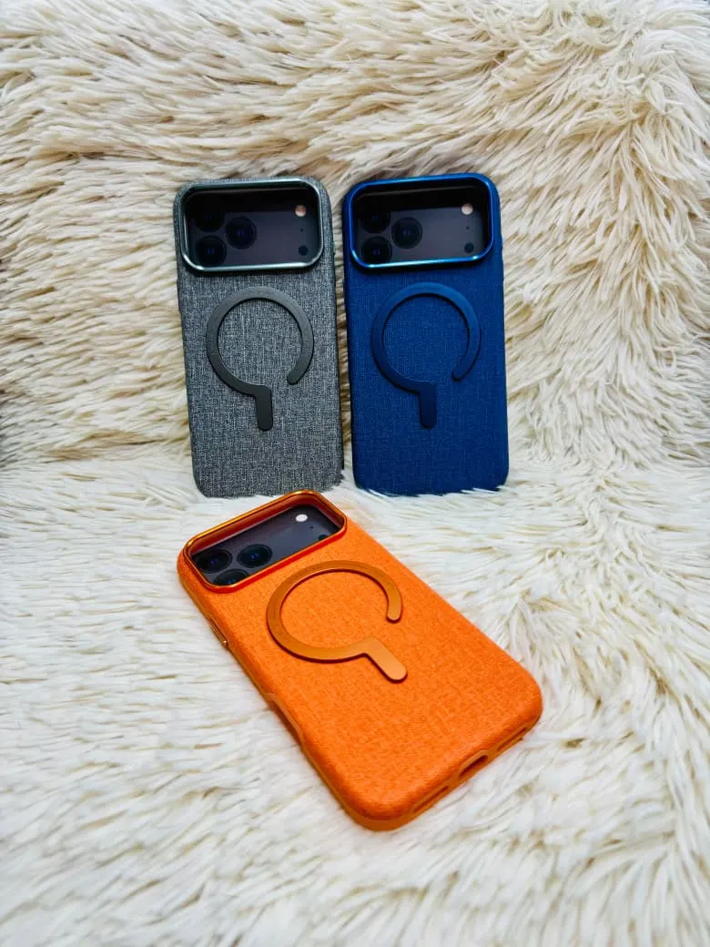 Premium Woven Fabric MagSafe Case with Metallic Camera Protection